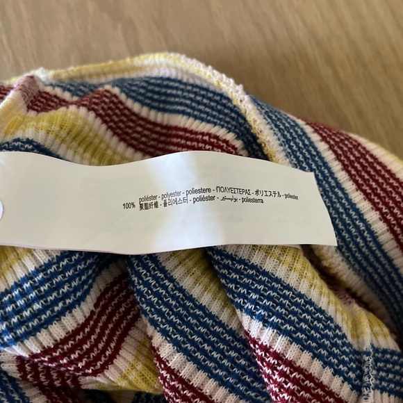 Zara| Beachy Knit Flare Pants in Neutral Stripes, Size Small, NWT•••Boho - Picture 9 of 14